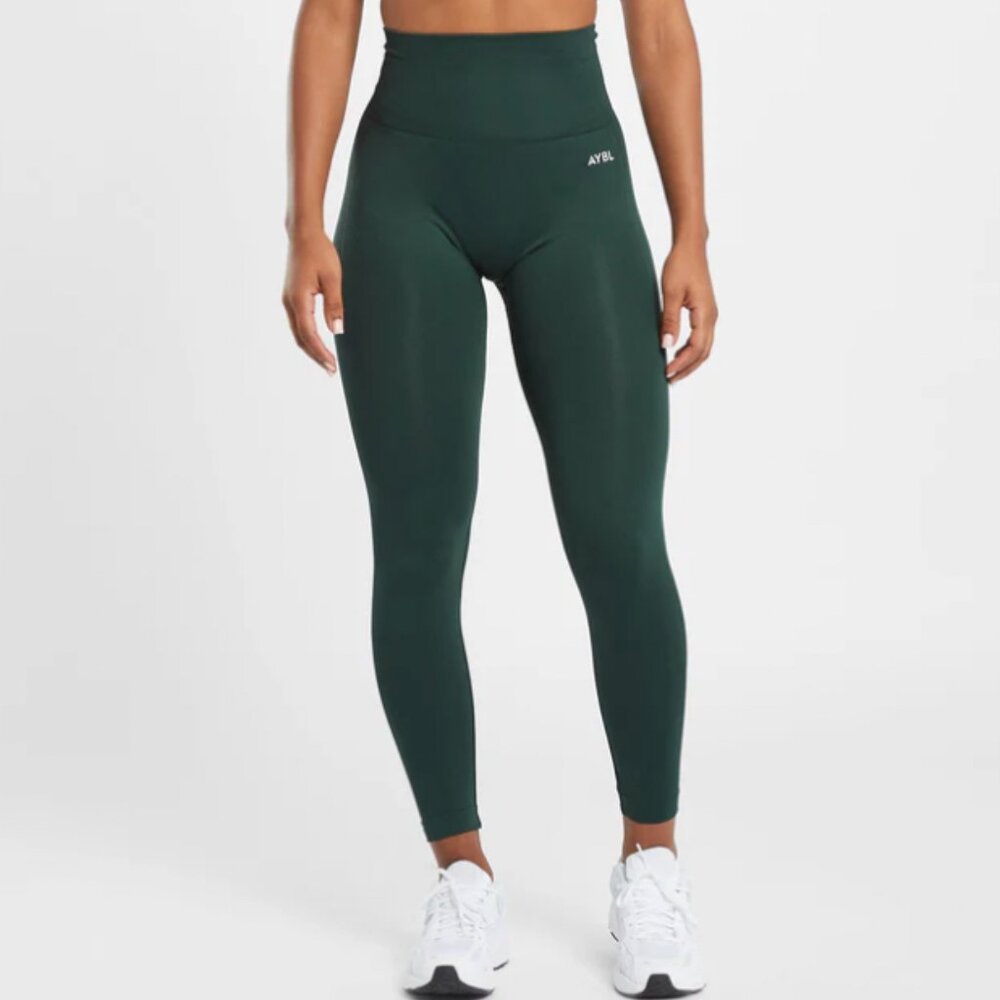AYBL Empower Seamless Leggings in Dark Green, Size S